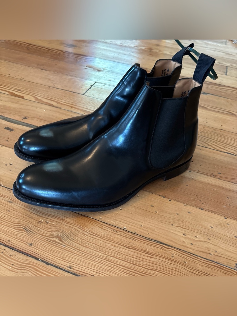 Church's Houston Black Leather Chelsea Boots Shoes Men's US10 New Tried On Only